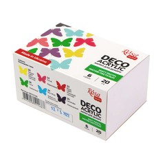 Mat akrilne boje za set dekoracija, pastelne boje, 6x20ml ROSA TALENT