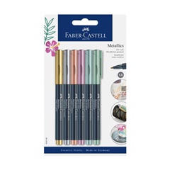 Metalik flomasteri Faber-Castell -  komada