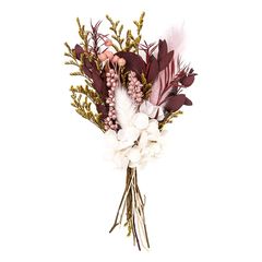 Mini sušeni buket "Burgundska kraljica" / 20 cm