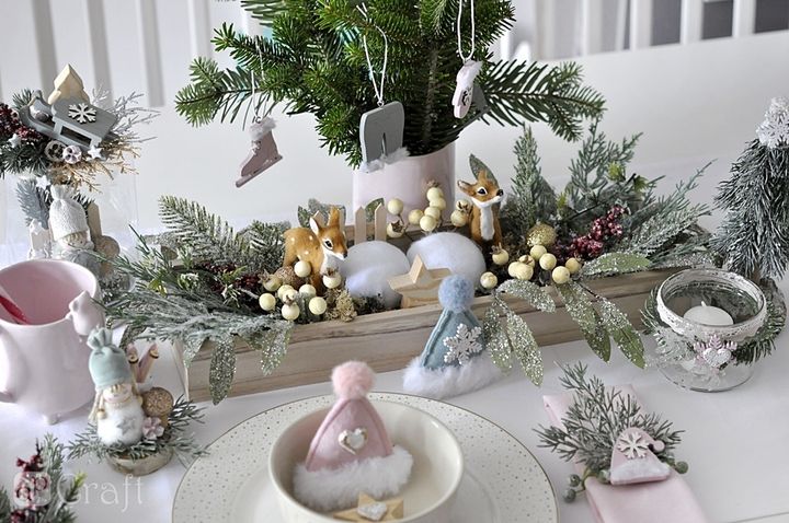 Novogodišnji ukras za vješanje s krznom  | Roze