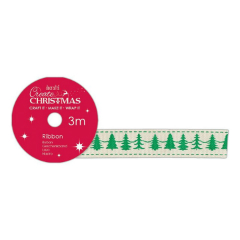 Pamučna traka 1.5cm x 3m - novogodišnja jelka