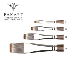 PanArt 7721 Plosnata četka - sintetičke čekinje mungosa | Razne veličine