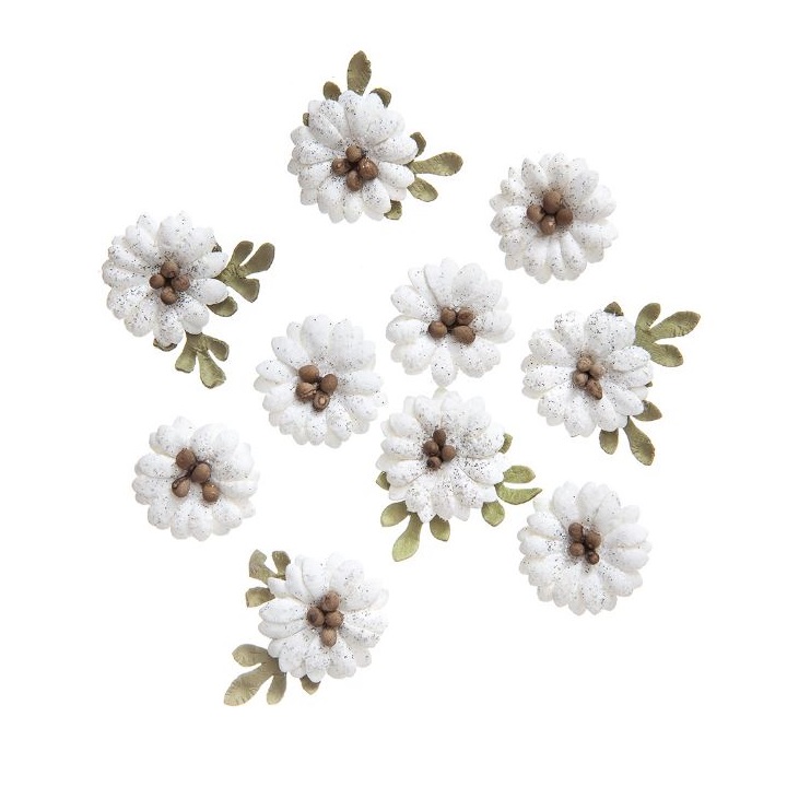 Papirni cvijetovi Shabby Chic - set 10 kom