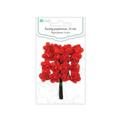 Papirno cveće ruža 2 cm Spice Red - 16delni set