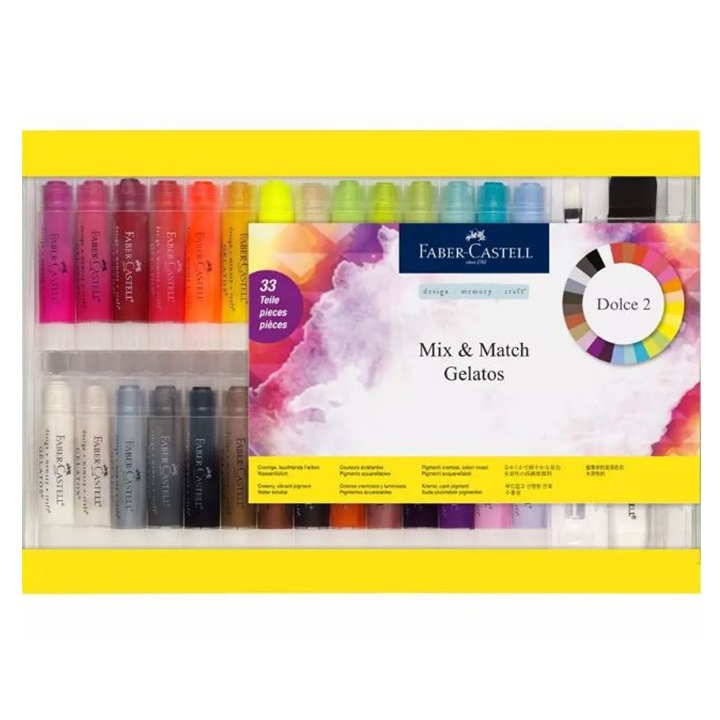 Pigmentirane akvarel pastele Gelatos Faber-Castell-poklon set Dolce 2/33 komada