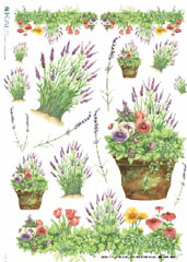 Rižin papir KALIT 32x45 cm - lavanda 