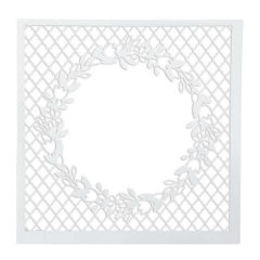 Plastična šablona Home Decor 25 x 25 cm - motiv cvijetnog vijenca