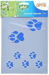 Plastična šablona 20x15cm - šape