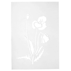 Plastični šablon 21x29.7 cm - motiv cvet