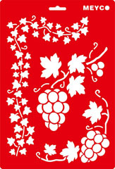 Plastična šablona 20x31cm - vinova loza