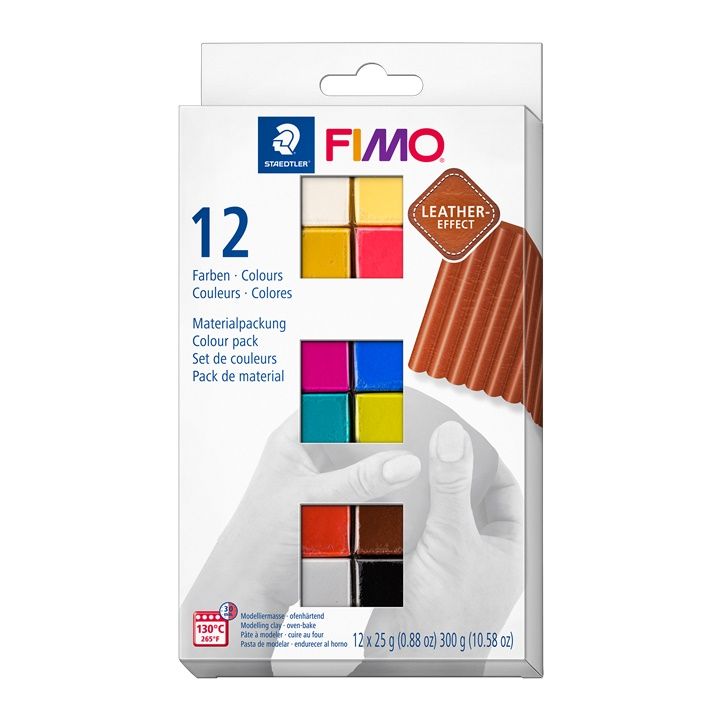 Polimer set FIMO LEATHER EFFECT 12x25g