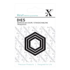 Šabloni za rezanje Xcut Mini Die Nesting Hexagons - set od 3 komada