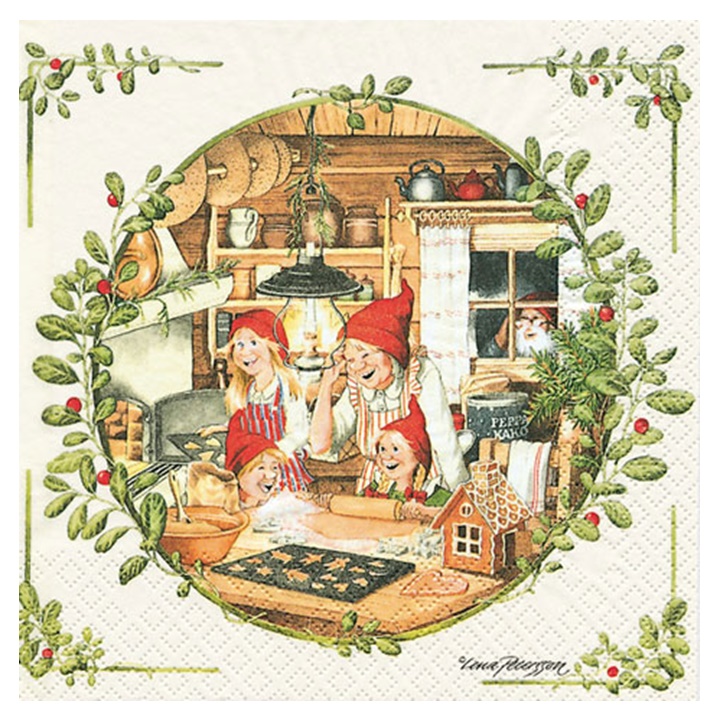 Salveta za dekupaž Christmas Bakery - 1 kom