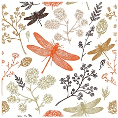 Salveta za dekupaž Dragonflies and Herbs - 1 kom