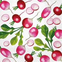 Salveta za dekupaž Fresh Radish - 1 kom
