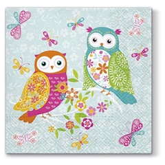 Salveta za dekupaž Magical Owls - 1 kom
