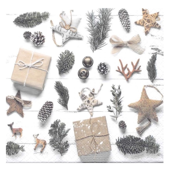 Salveta za dekupaž Natural Christmas - 1 kom