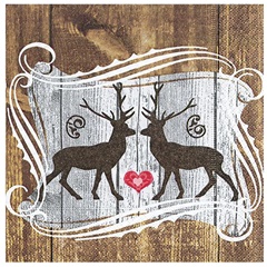 Salveta za dekupaž Stags in love - 1 kom