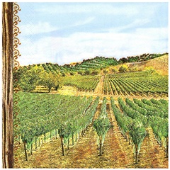 Salveta za dekupaž Vineyard - 1 kom
