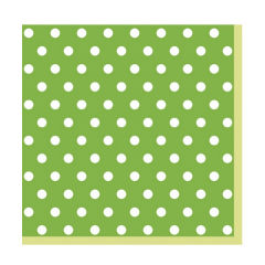 Salveta za dekupaž - Zelena sa točkama - 1 komad