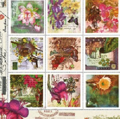 Salvete za DEKUPAŽ - Vintage Stamps - 1 kom 