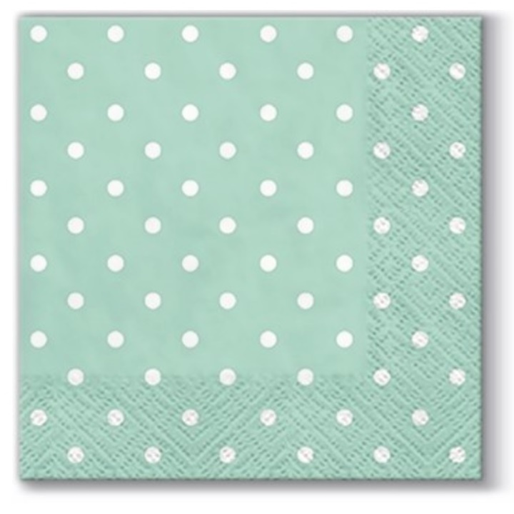 Salvete za dekupaž Coctail Mint Dots - 1 komad