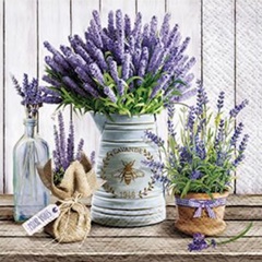 Salvete za dekupaž Lavender in the Bucket  - 1 kom