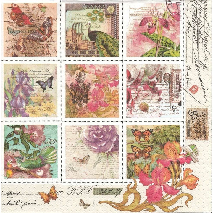 Salvete za DEKUPAŽ - Vintage Style Stamps - 1 kom 