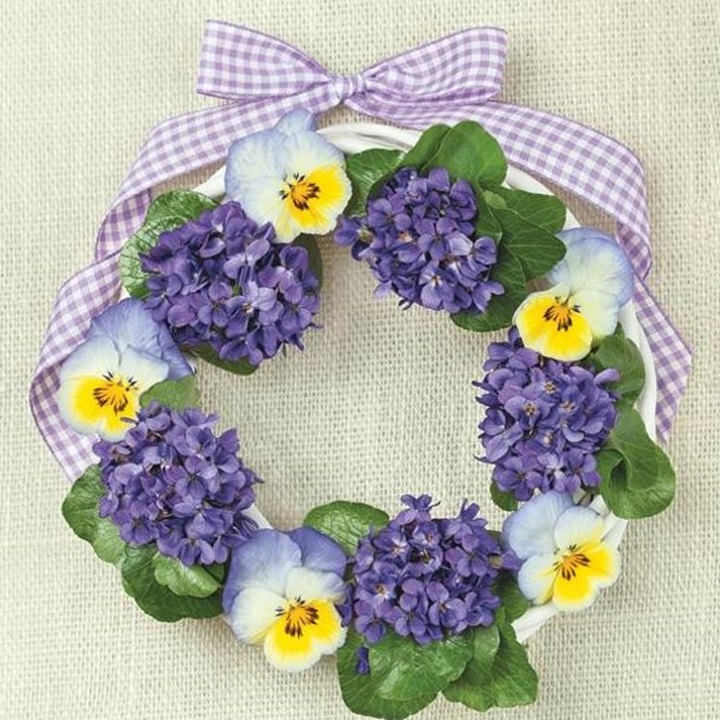 Salvete za dekupaž Violets Wreath - 1 komad
