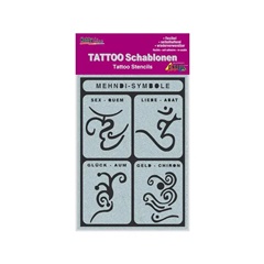 Samoljepljiva tattoo šablona Mehndi-Symbols
