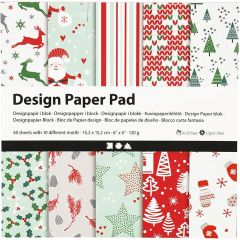 Scrapbooking papir | Božićni motiv 50 listova 15,2 x 15,2 cm