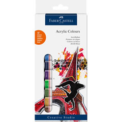 Set akrilnih boja za početnike FABER-CASTELL - 12-djelni