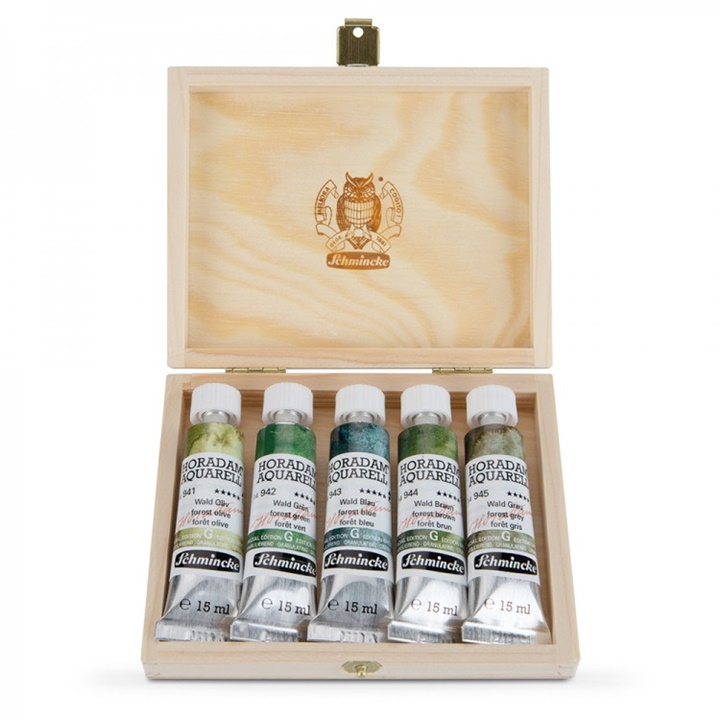 Set akvarel boja u tubama Schmincke Super Granulation 5x15ml  | Set forest