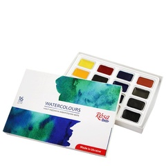 Set akvarelnih boja, ROSA STUDIO , 16x2,5ml, pune posude, karton