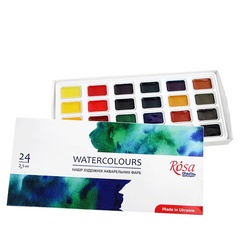 Set akvarelnih boja, ROSA STUDIO , 24x2,5ml, pune posude, karton