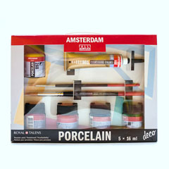 Set boja za porcelan za početnike Amsterdam porcelain deco 5x16 ml