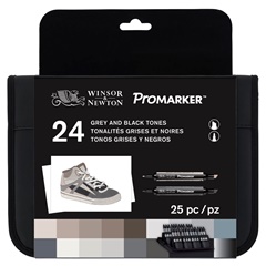 Set markera Winsor & Newton Promarker - crne i sive nijanse