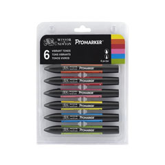 Set od 6 markera Winsor & Newton Promarkers - intenzivne nijanse