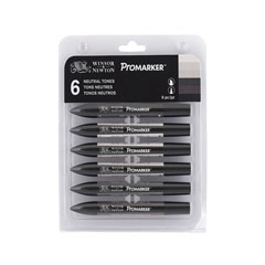Set od 6 markera Winsor & Newton Promarkers - neutralne nijanse