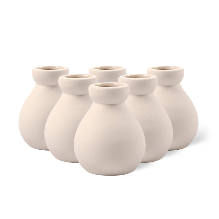Set okruglih terakota vaza - 6 komada