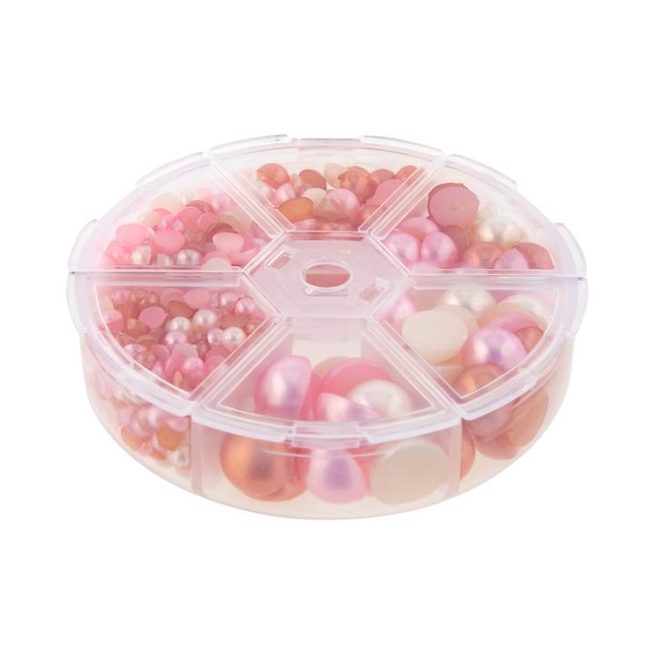 Set plastičnih perli | biserno ružičaste