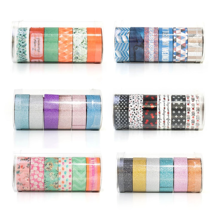 Set samoljepljivih Washi traka 6 x 2.5 m | izaberite vrstu
