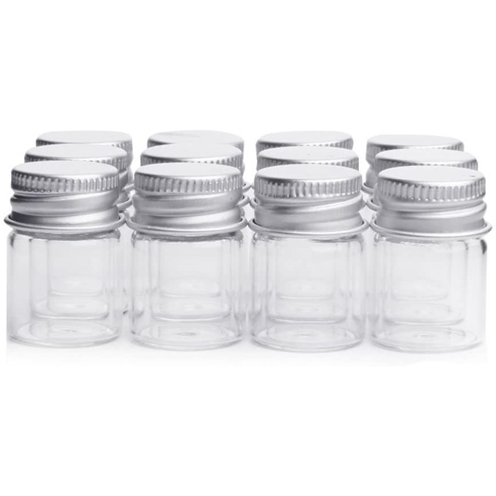 Set staklenih mini teglica s poklopcem - 12 komada
