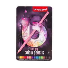 Set trokutnih bojica u metalnoj kutiji bruynzeel 12 kom | izaberi set
