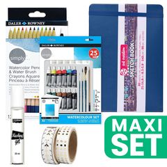 Set za slikanje Art Journal - Akvarel - Tamnoplava