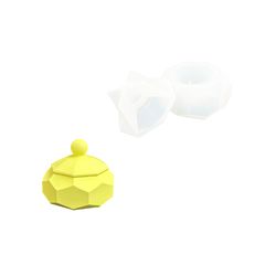 Silikonski kalup za lijevanje 9,1x4,5x4cm - Kutija za nakit s fasetama