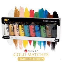 Solo Goya akrilne boje - ARTMIE zlatne šibice | set od 10 x 100 ml