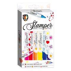 Stamper markeri, 6 kom., set boja i pečata s dvostrukim vrhom za djecu