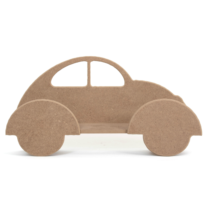 Ukras od MDF-a - polica u obliku automobila-igračka - 41 x 23 cm