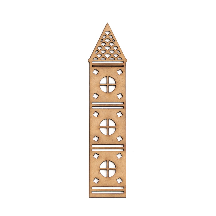 Ukras od MDF-a - zgrada - 20.5 x 4 cm